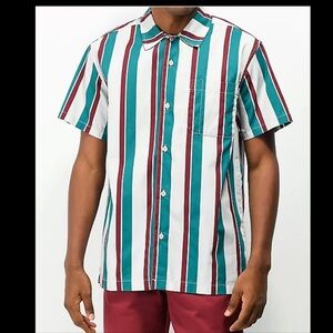 🔥Special Edition UNISEX Dickies SkateBoard Jamie Foy Havana Stripe Button Shirt